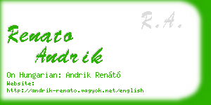 renato andrik business card