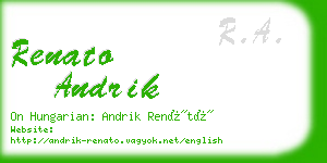 renato andrik business card